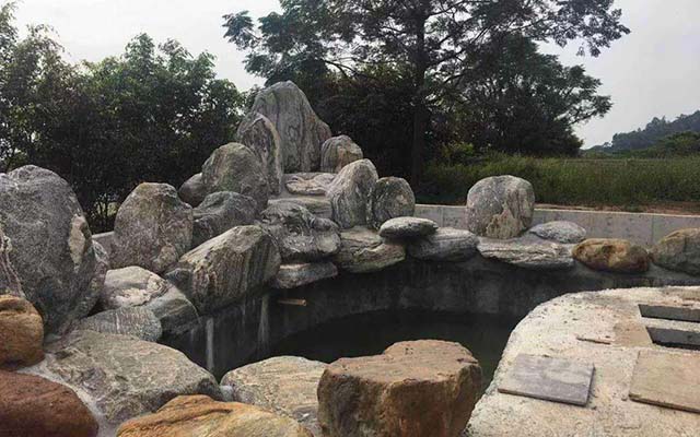 温州鱼池石头